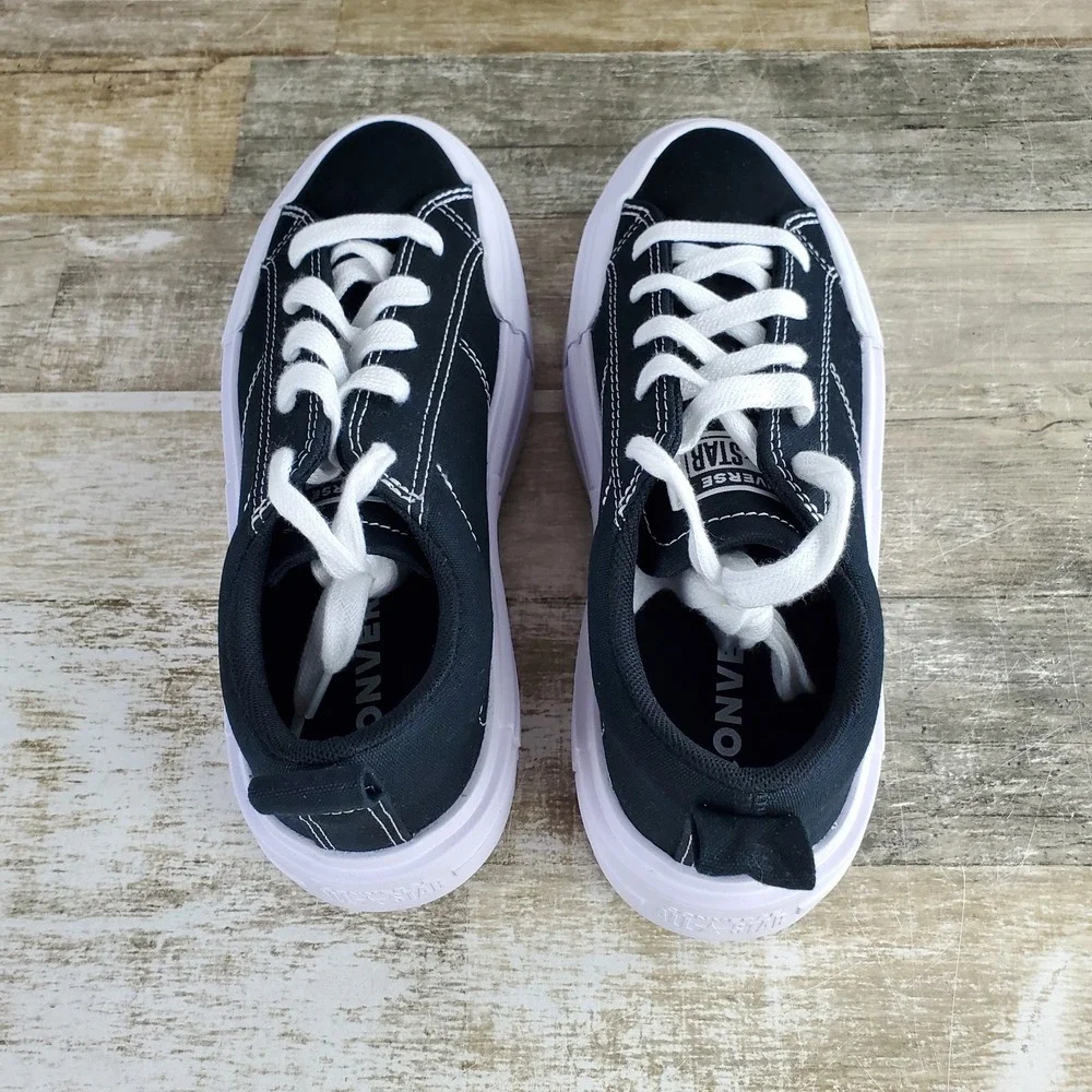 Converse Chuck Taylor All Star Kids Shoes Sz 6 Black White Platform Sneakers